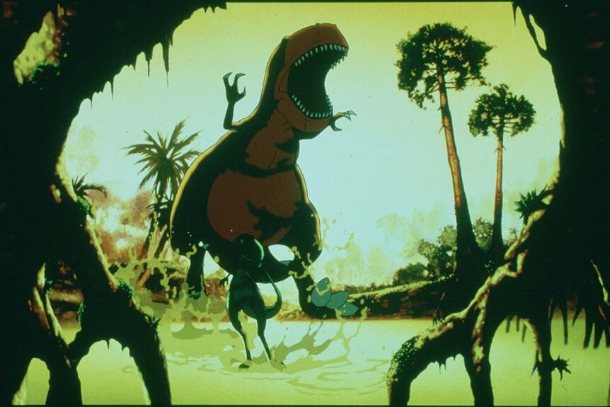 Dinosaurs appear in We're Back! A Dinosaur's Story (1993).